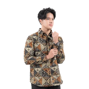 Batik Nawilis Kemeja Katun Pria SlimFit Lapis Furing Premium Motif Bumintara