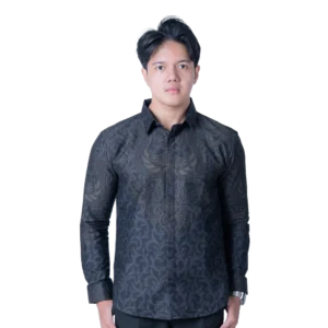 Batik Nawilis Kemeja Katun Pria SlimFit Lapis Furing Tricot Premium Motif Eklips