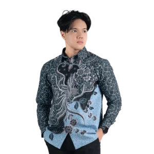 Batik Nawilis Kemeja Katun Pria SlimFit Lapis Furing Tricot Premium Motif Kendhali