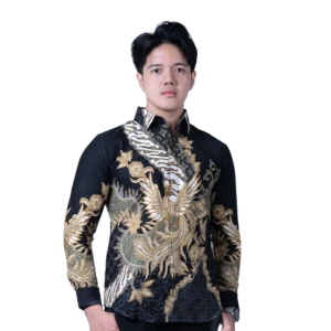 Batik Nawilis Kemeja Katun Pria SlimFit Lapis Furing Tricot Premium Motif Sinawang