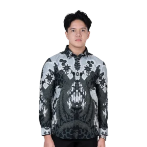 Batik Nawilis Kemeja Katun Pria SlimFit Lapis Furing Tricot Premium Motif Jagad Kalakrama