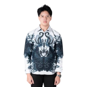 Batik Nawilis Kemeja Katun Pria SlimFit Lapis Furing Tricot Premium Motif Bagaskarya
