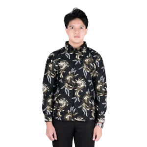 Batik Nawilis Kemeja Katun Pria SlimFit Lapis Furing Tricot Premium Motif Motif Tuskara