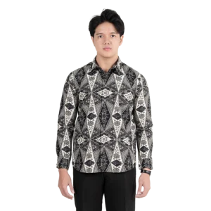 BATIK NAWILIS Kemeja Katun Pria SlimFit Lapis Furing Tricot Premium Motif Mahardika