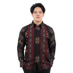 Batik Nawilis Kemeja Katun Pria SlimFit Lapis Furing Premium Motif MARAPI