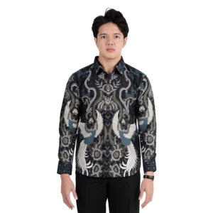 BATIK NAWILIS Kemeja Katun Pria SlimFit Lapis Furing Tricot Premium Motif SESAMI