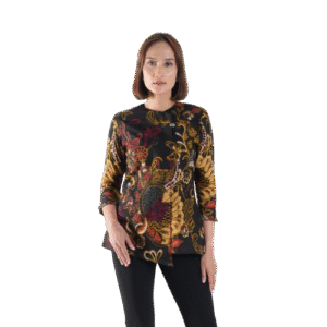 BATIK NAWILIS Tunik Pendek 7/8 Wanita Katun Lapis Tricot Premium Motif PUSPA KARUNA