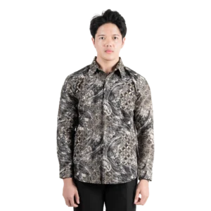 BATIK NAWILIS Kemeja Katun Pria SlimFit Lapis Furing Tricot Premium Motif GUMILANG