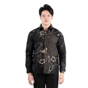 BATIK NAWILIS Kemeja Katun Pria SlimFit Lapis Furing Tricot Premium Motif ARUMUNIKA