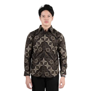 BATIK NAWILIS Kemeja Katun Pria SlimFit Lapis Furing Tricot Premium Motif WANADRI