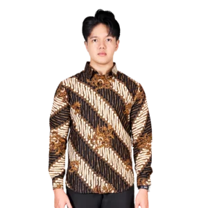 BATIK NAWILIS Kemeja Katun Pria SlimFit Lapis Furing Tricot Premium Motif PASEKAR